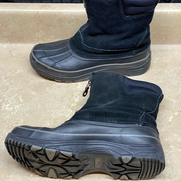 Bass Snow Boots Womens sz 8 black duck - Picture 2 of 12